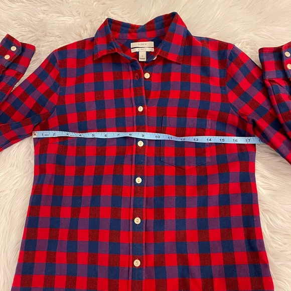 J Crew | checked button up | red & blue - Picture 6 of 11